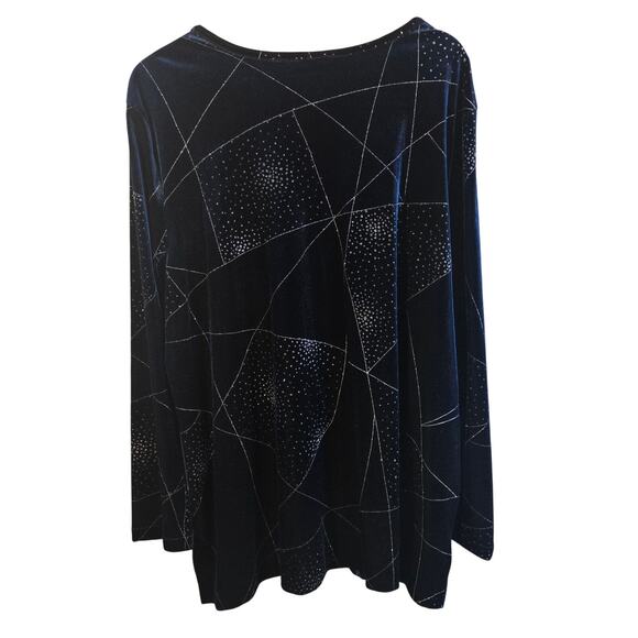 NWT Alfred Dunner Velvet Top & Pant Set – Size 18W | Midnight Blue [0394] - Picture 2 of 13